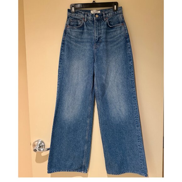 Reformation Cary High Rise Slouchy Wide Leg Jeans Blue - Size 26 - Picture 4 of 10